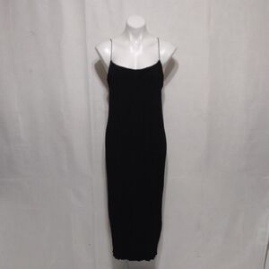 NWT Good American Always Fits Plisse Slip Midi Dress 2XL 3XL Black Cocktail Glam